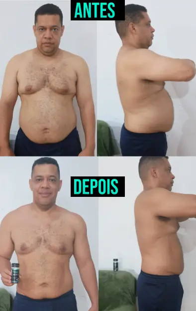 Antes e Depois de usar Secaps Black